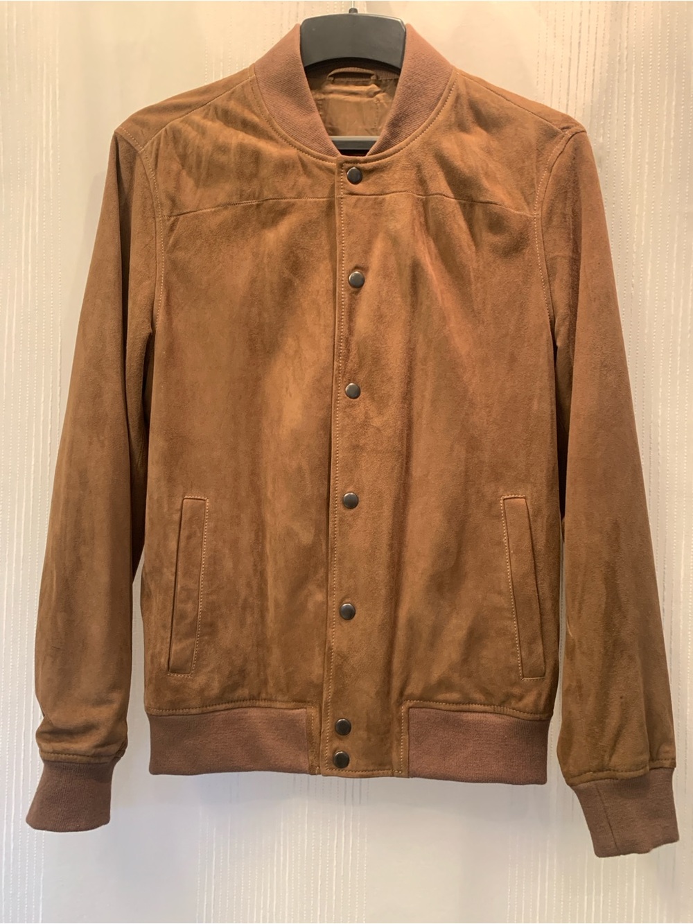 Nordstrom Brown Suede Bomber Jacket